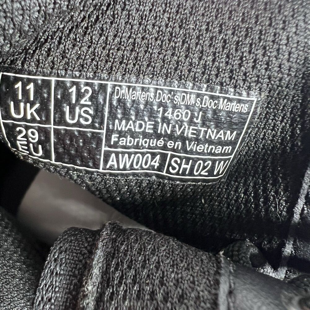 Dr. Doc Martens 1460J Lace Up White Combat Boots Youth Size 12 - Picture 7 of 7